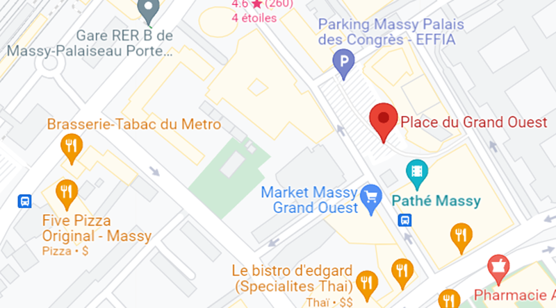 google map Massy Place du Grand Ouest